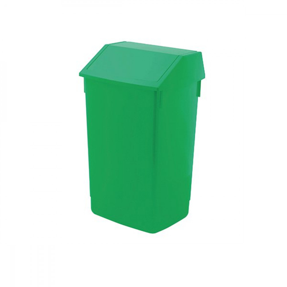 Office Supplies Addis L Flip Top Recycle Bin Green