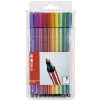 STABILO PointMax Nylon Tip Fineliner - 0.8mm - Wallet of 8 Assorted Colours