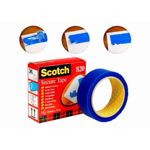 Scotch Extra Strong Secure Mailing Tape 35mmx33m Blue 820