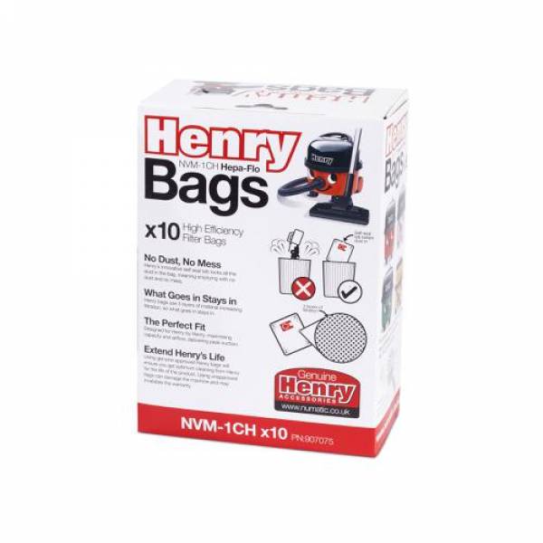 Numatic Vacuum Cleaner Bags For Henry Vacuum Cleaners (Pack of 10) KNI1C