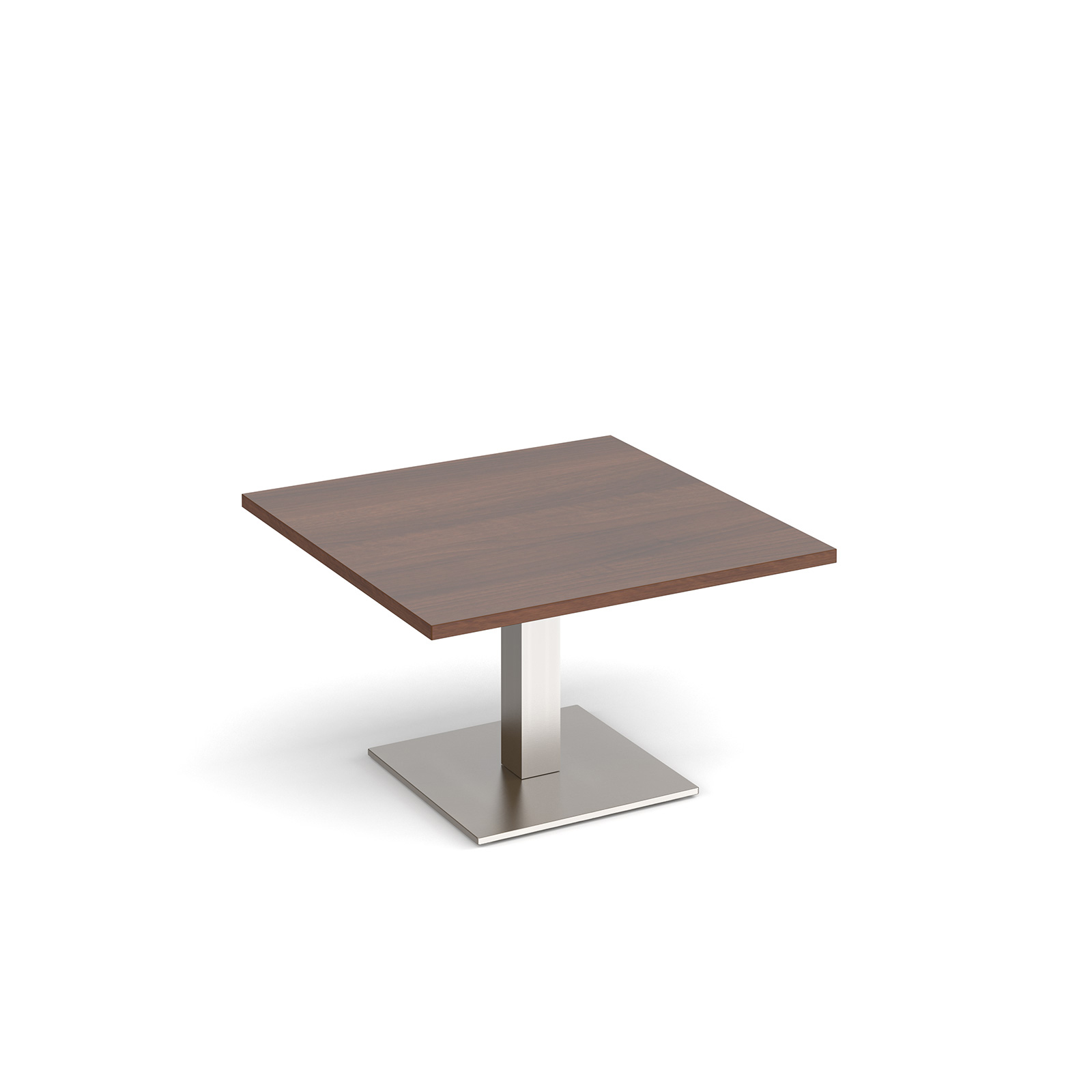 Brescia Square Coffee Table With Flat Brushed Steel Base