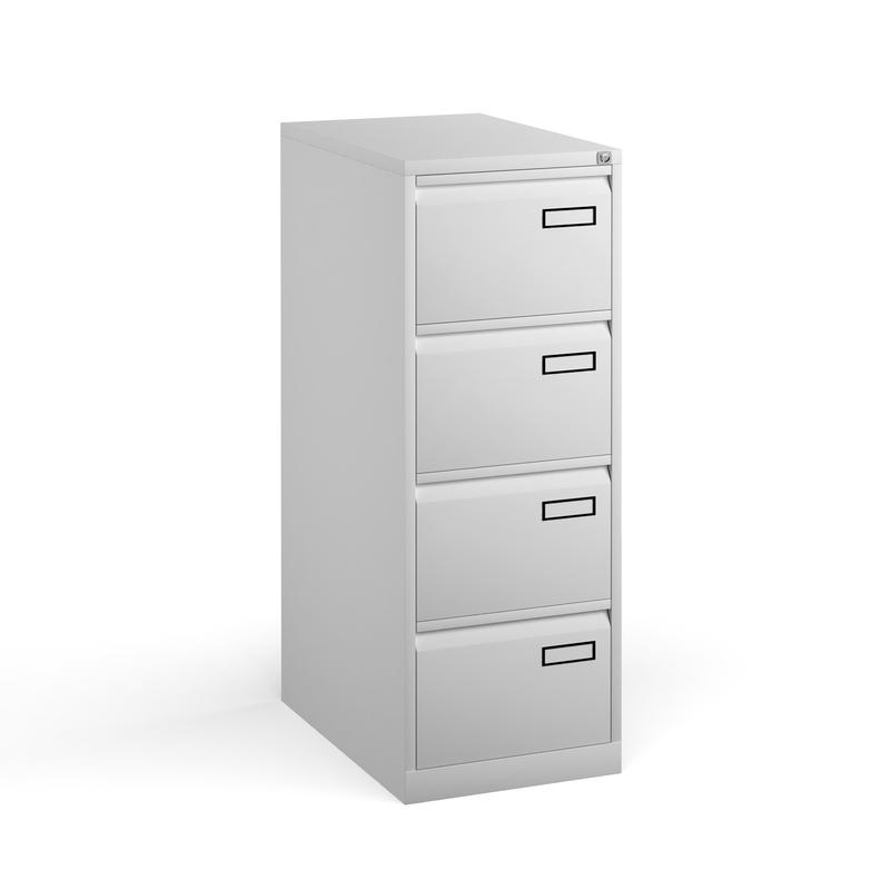 Bisley 4 Drawer Contract Filing Cabinet 1321mm High White No 1 Bisley 4 Drawer Contract Filing Cabinet 1321mm High White