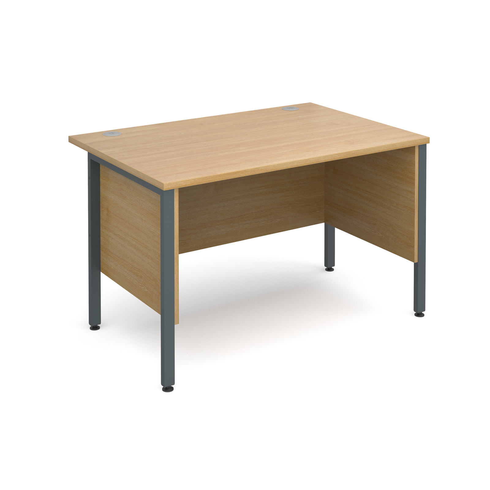 Maestro 25 Gl Straight Desk With Side Modesty Panels 1200mm X 800mm Maestro 25 Gl Straight Desk With Side Modesty Panels 1200mm X 800mm Graphite H Frame Oak Top Office Supplies And Printer Ink Nottingham Index