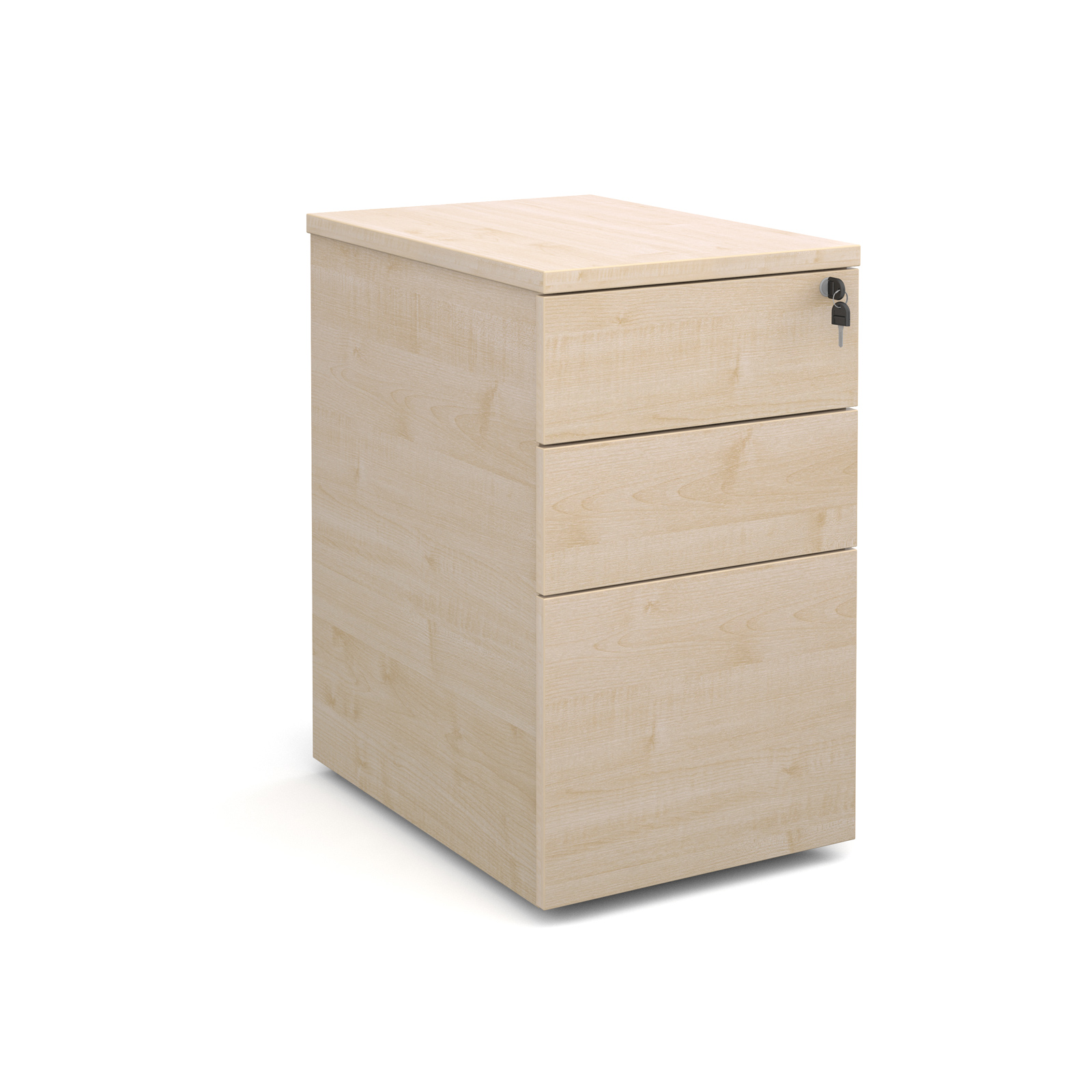 Deluxe Desk High 3 Drawer Pedestal 600mm Deep Maple Office Deluxe Desk High 3 Drawer Pedestal 600mm Deep Maple