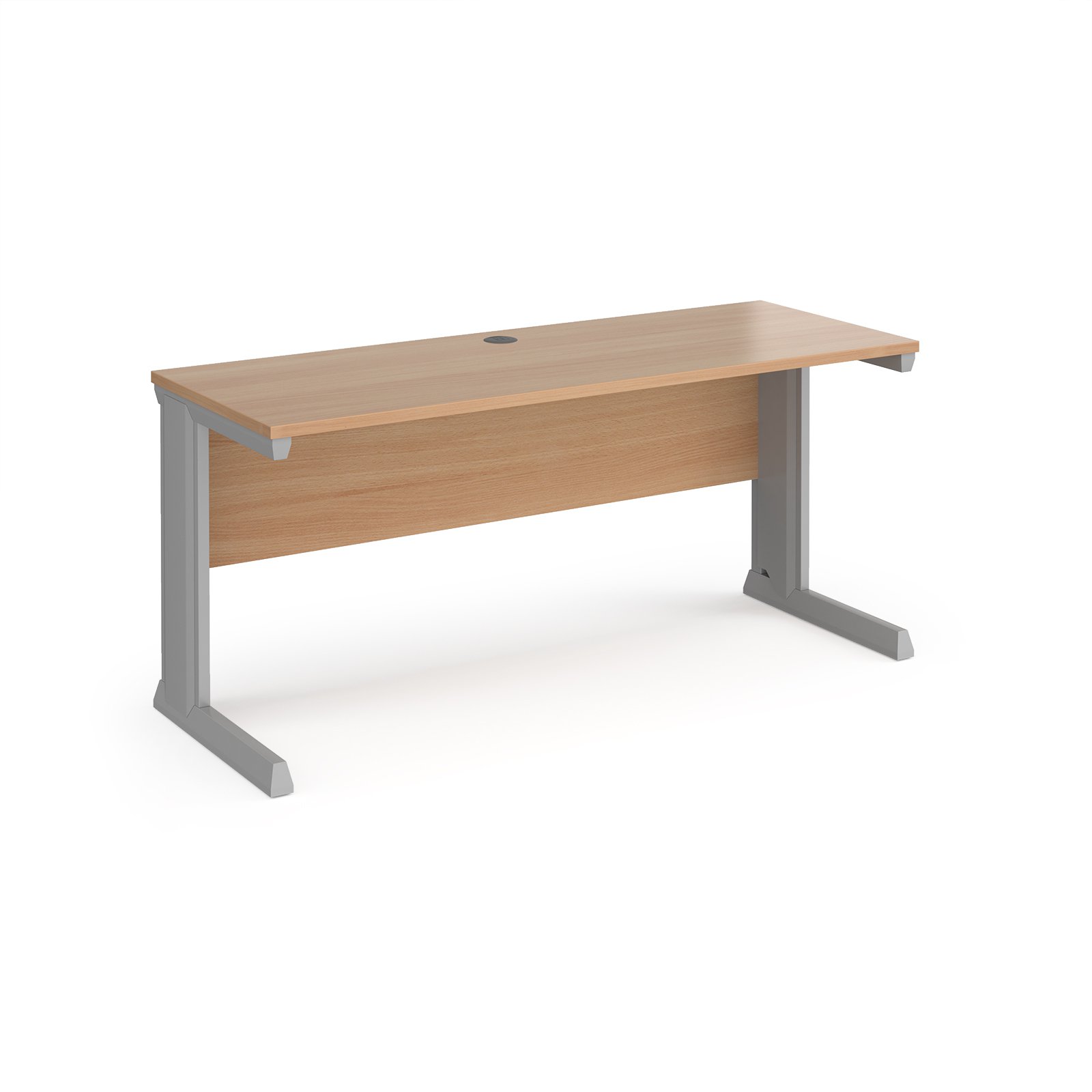 1600mm Straight Cantilever Desk Depth 600mm 25mm Thick Top Cable 1600mm Straight Cantilever Desk Depth 600mm 25mm Thick Top Cable Management System Beech