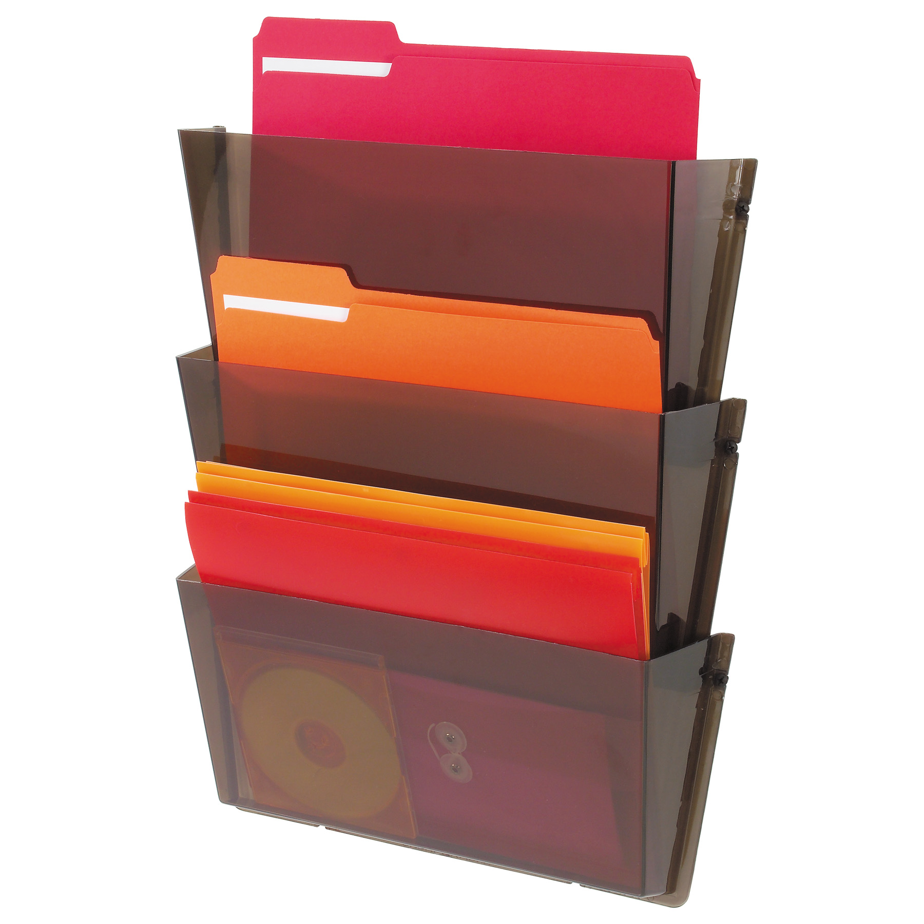 Literature Wall Pockets Unbreakable Landscape A4 Smoke Pack Literature Wall Pockets Unbreakable Landscape A4 Smoke Pack
