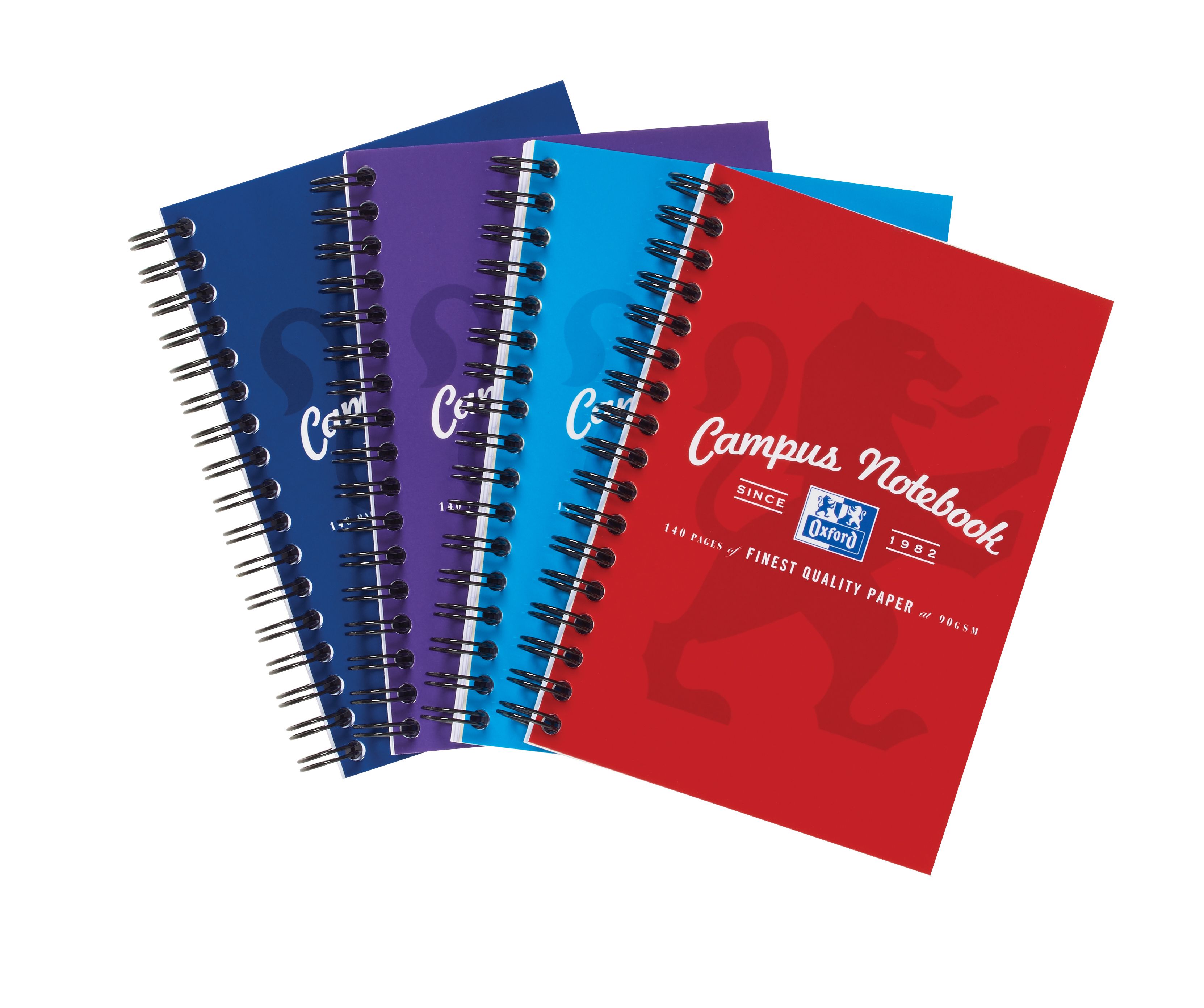 Oxford Campus Notebook Wirebound 90gsm Ruled Perforated 140pp A6