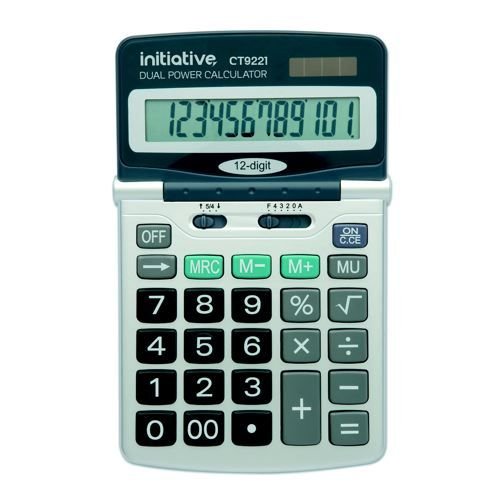 Initiative 12 Digit Desktop Solar Ed Calculator Pbs Office Initiative 12 Digit Desktop Solar Ed Calculator
