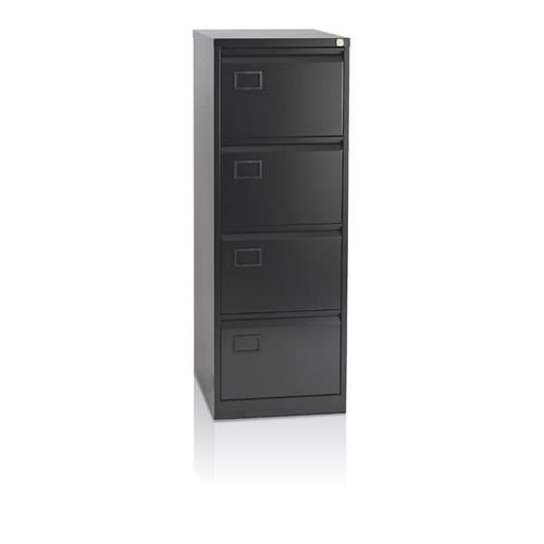 Initiative Steel Filing Cabinet 4 Drawer Black Office World Ltd Initiative Steel Filing Cabinet 4 Drawer Black