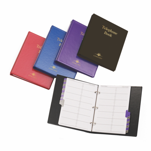 Concord Telephone Index Book Binder With Matching A Z And 20 Concord Telephone Index Book Binder With Matching A Z And 20 Sheets A5 Blue