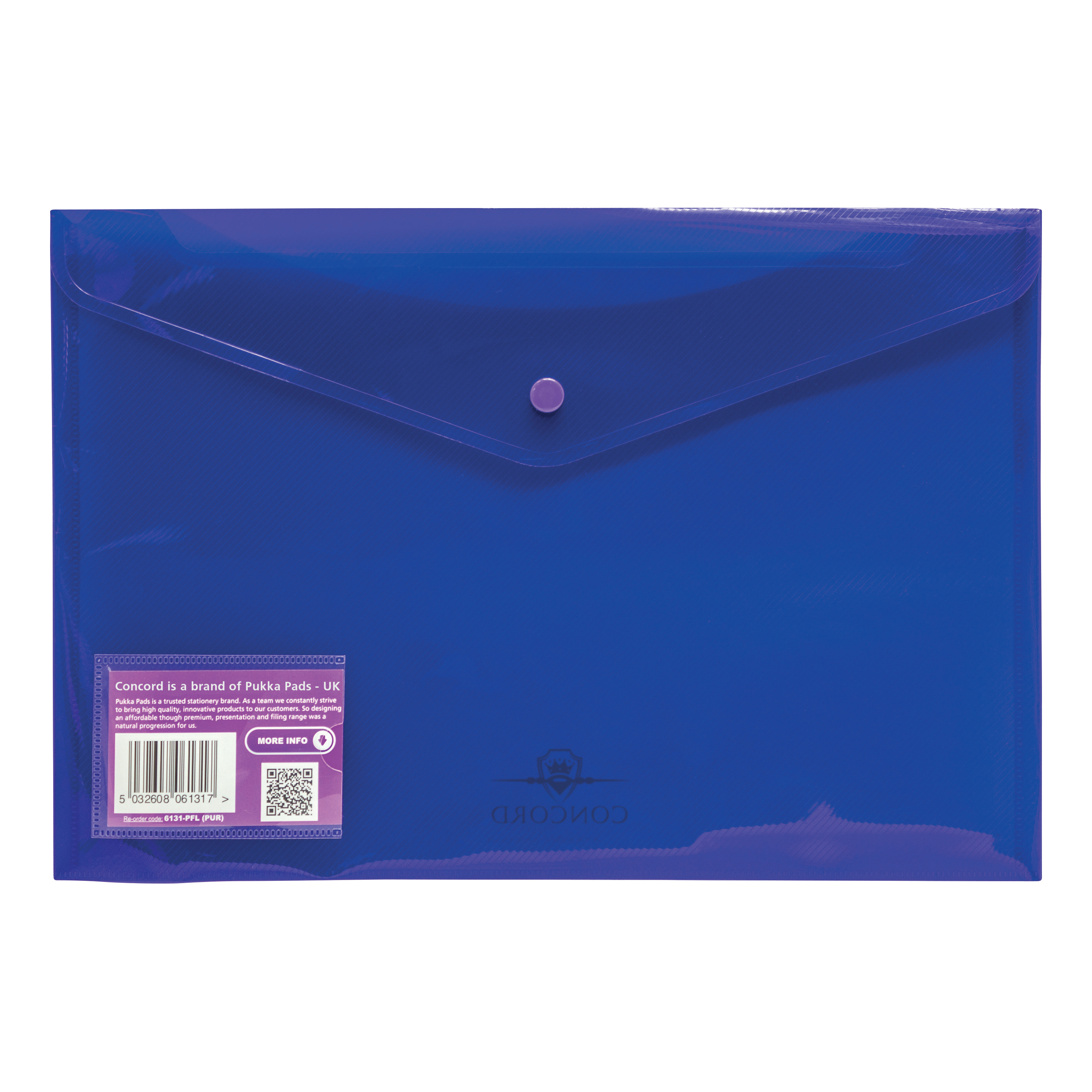 Concord Stud Wallet File Vibrant Polypropylene Foolscap Purple Ref Concord Stud Wallet File Vibrant Polypropylene Foolscap Purple Ref 6131 Pfl Pur Pack 5