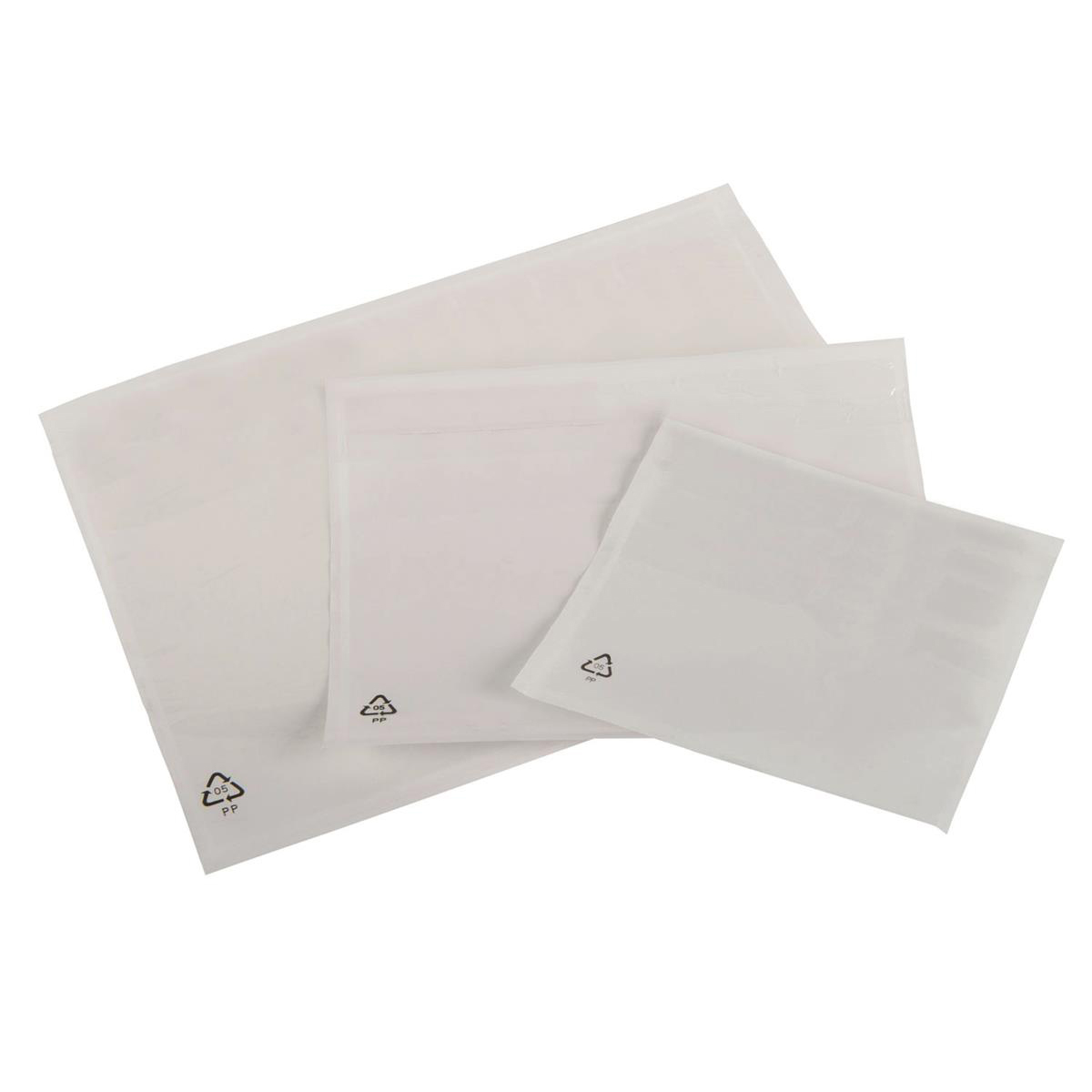 200x A6 PLAIN Documents Enclosed Plastic Postage Bags Labels