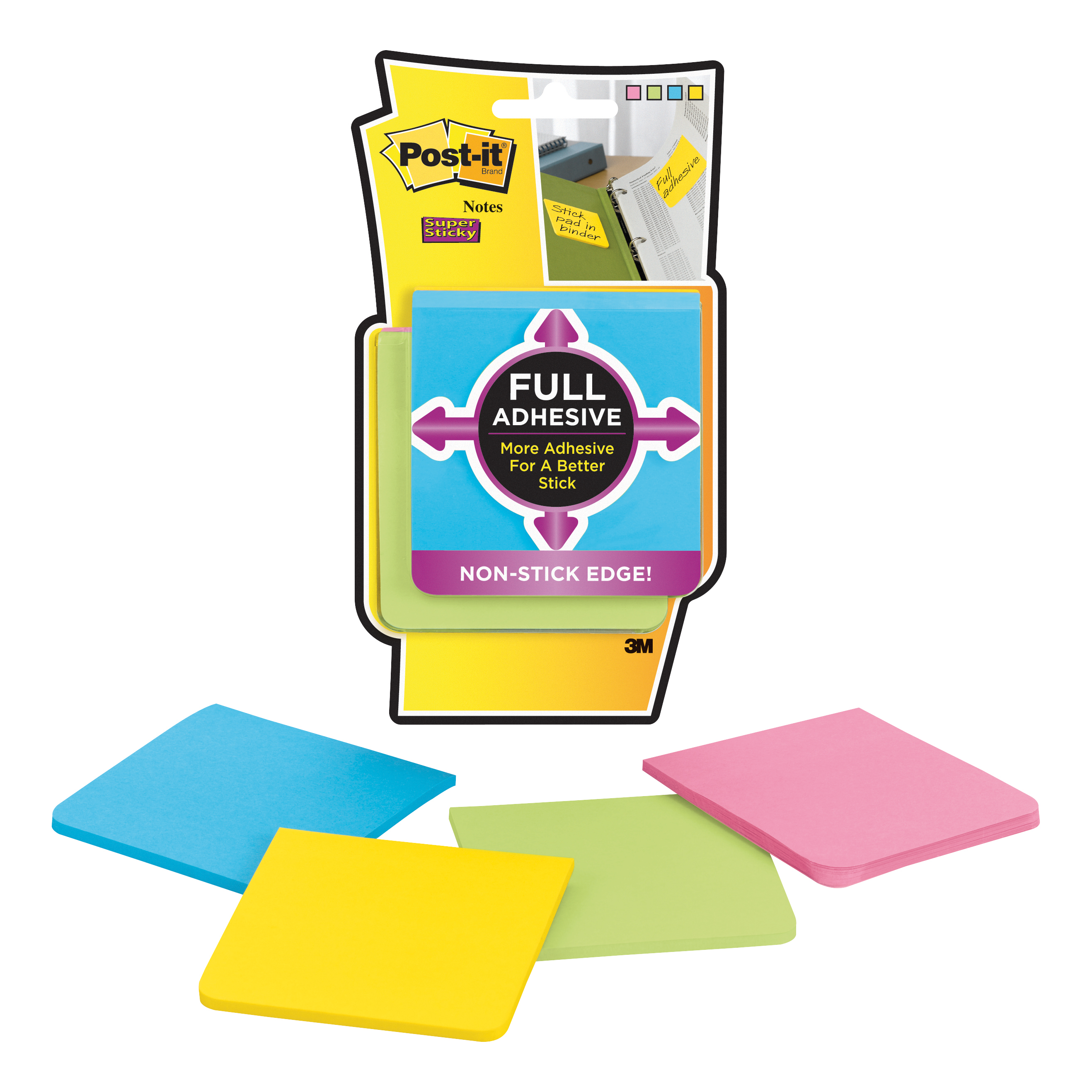 Super sticky. Adhesive Notes. Sticky.