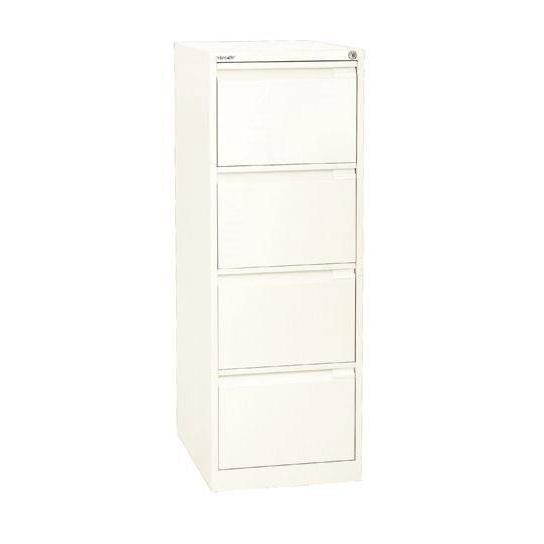 Bisley Filing Cabinet 4 Drawer 470x622x1321mm White Ref 1643 Ab9