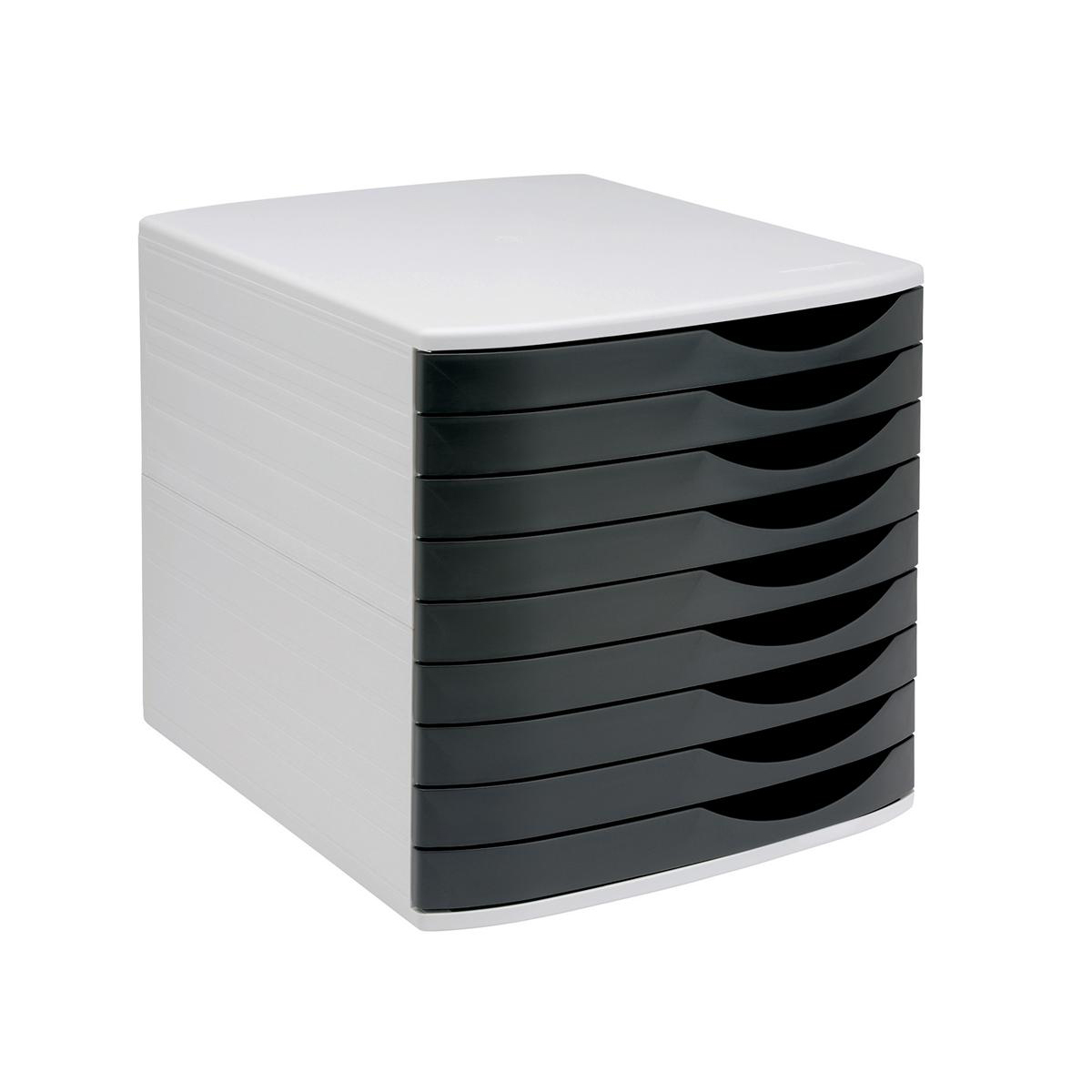 Alto Office 5 Star Elite Desktop Drawer Set 9 Drawers A4 And Foolscap Grey Black
