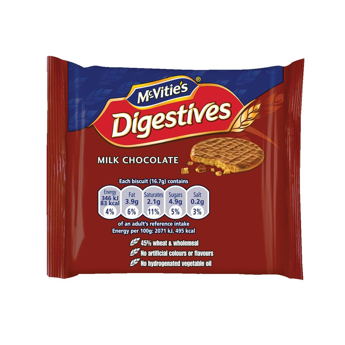 McVities Milk Chocolate Digestives Biscuits Twinpack Ref 0401066 [Pack