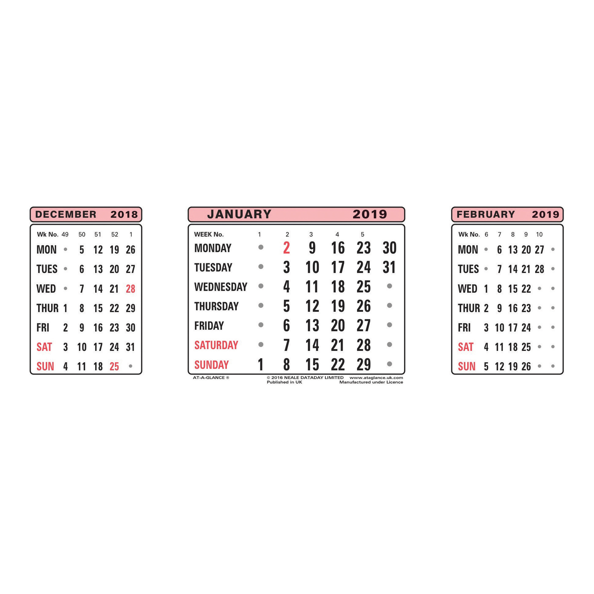 At A Glance 2019 Refill Dates For Three Months To View Desk Calendar At A Glance 2019 Refill Dates For Three Months To View Desk Calendar 210x80mm White Ref 3sr