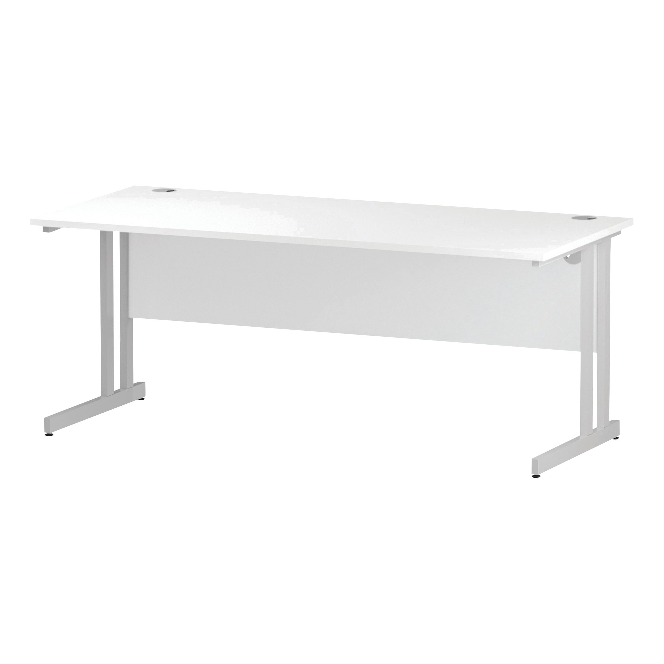 Trexus Rectangular Slim Desk White Cantilever Leg 1800x600mm Trexus Rectangular Slim Desk White Cantilever Leg 1800x600mm Ref I002204