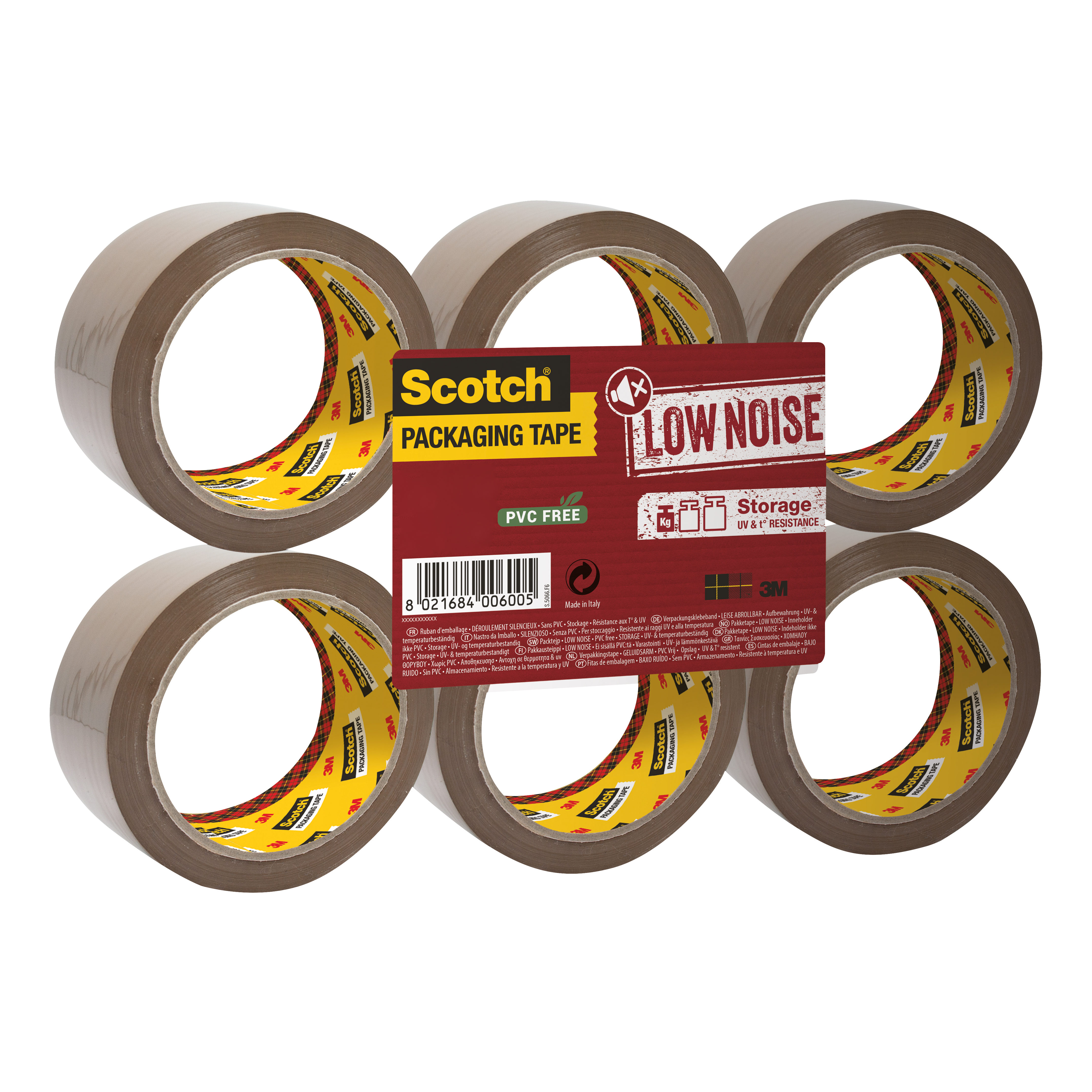 Scotch Packaging Tape Low Noise 48mmx66m Buff Ref 3120bt Pack 6 Scotch Packaging Tape Low Noise 48mmx66m Buff Ref 3120bt Pack 6