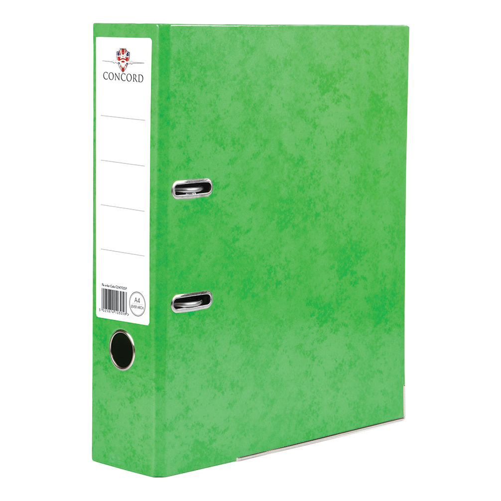 Concord Contrast Lever Arch File Laminated Capacity 70mm A4 Lime Ref Concord Contrast Lever Arch File Laminated Capacity 70mm A4 Lime Ref 214702 Pack 10