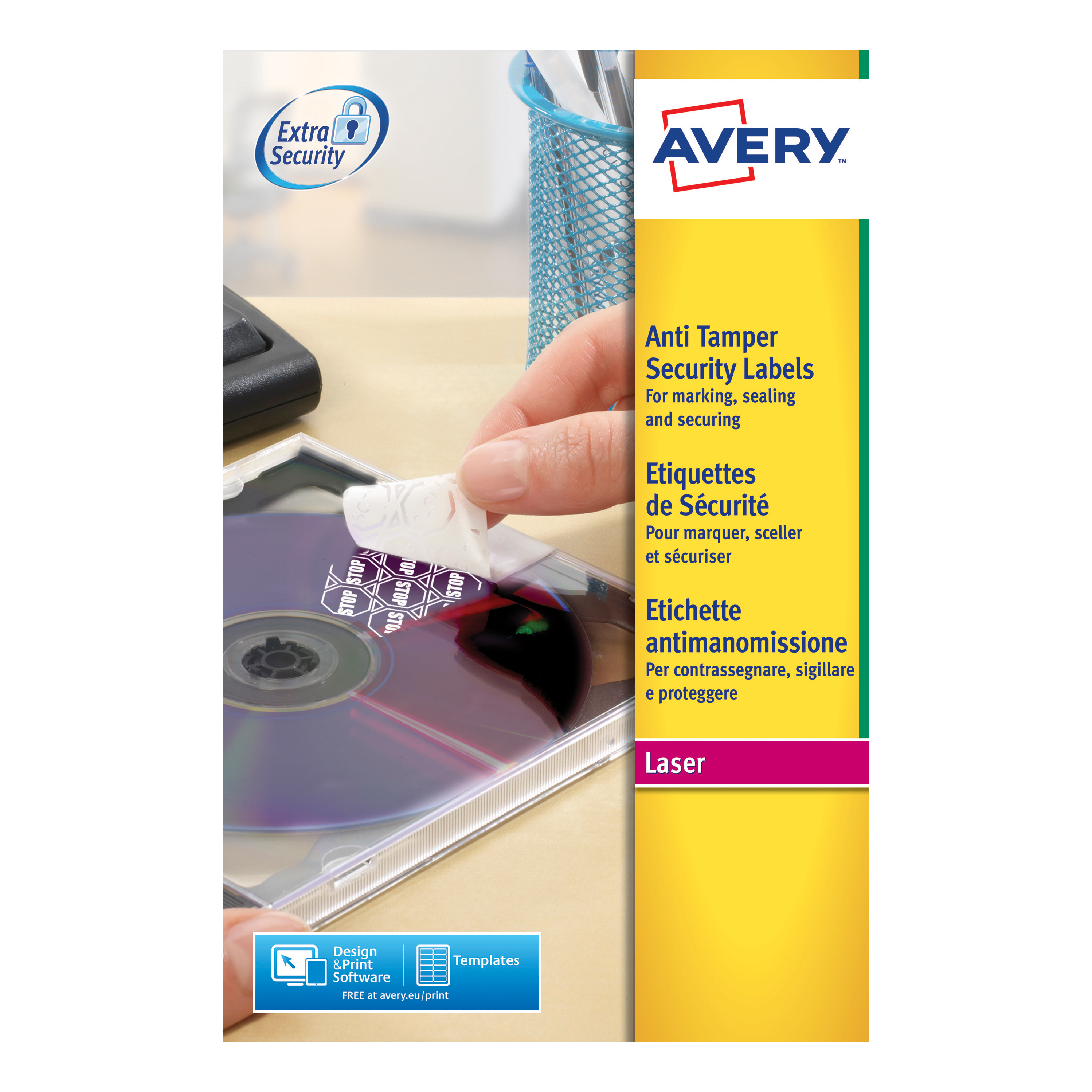 avery anti tamper labels laser 48 per sheet 45 7x21 2mm white ref avery labels ireland