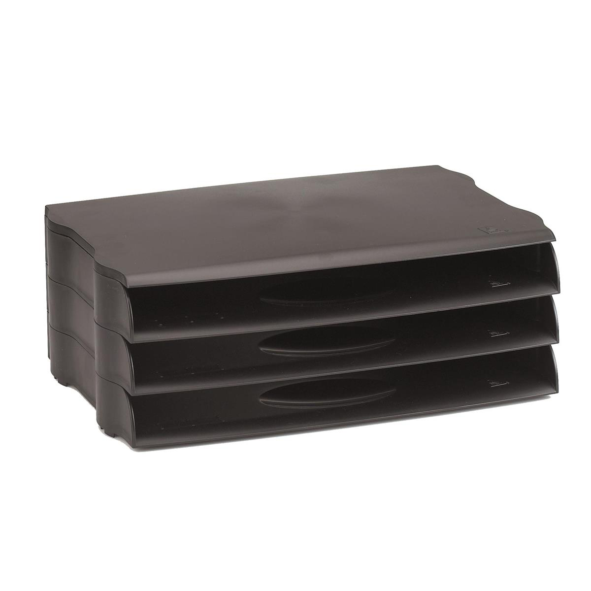 Avery Dtr Letter Tray Wide Entry Stackable Black Ref Dr800blk Pack Avery Dtr Letter Tray Wide Entry Stackable Black Ref Dr800blk Pack 3