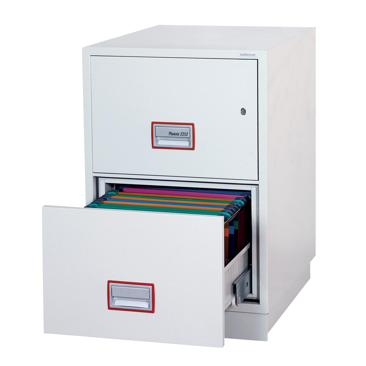 Phoenix Firefile Filing Cabinet Fire Resistant 2 Lockable Drawers Phoenix Firefile Filing Cabinet Fire Resistant 2 Lockable Drawers 140kg W525xd675xh720mm Ref Fs2252k