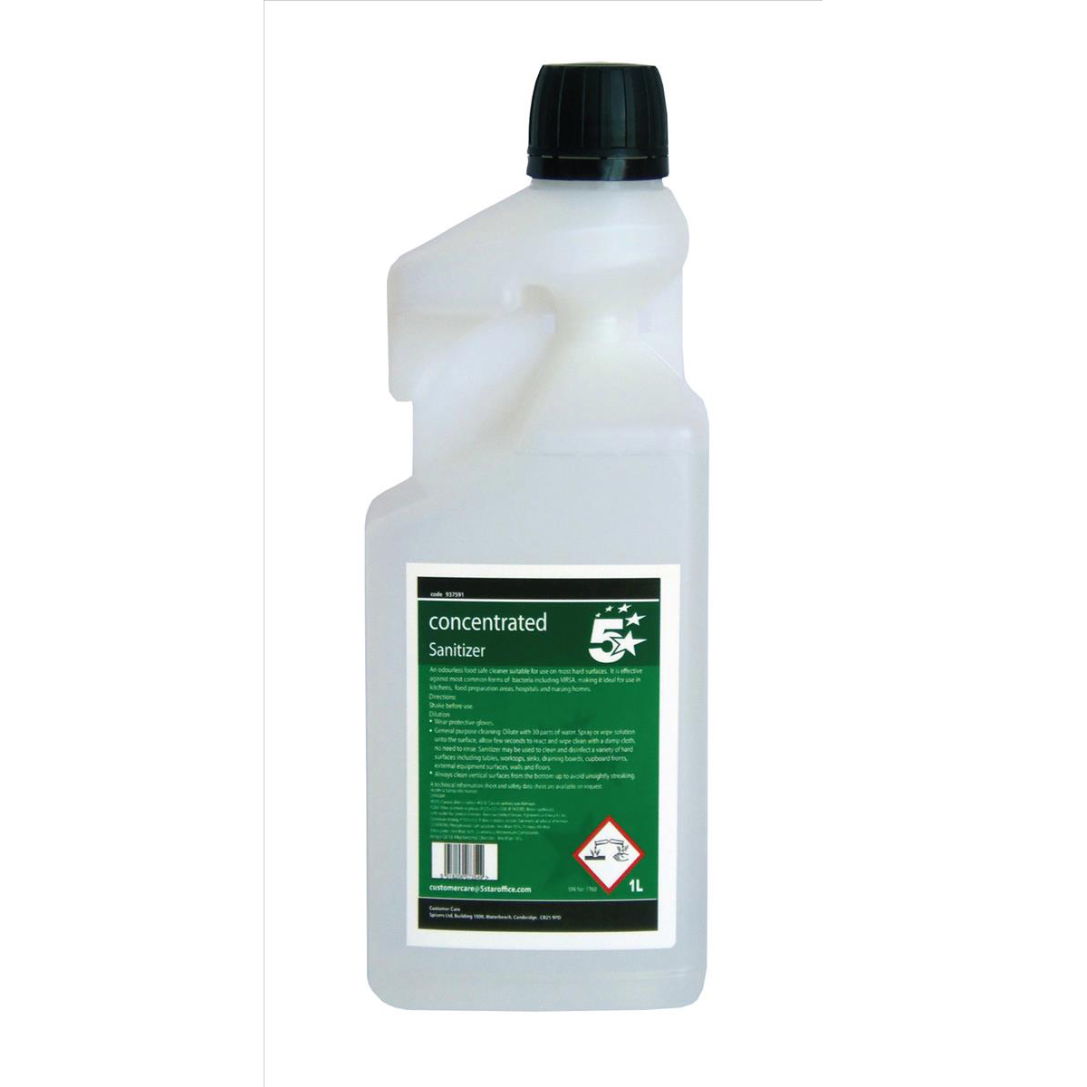 5 Star Facilities Concentrated Catering Sanitiser 1 Litre 5 Star Facilities Concentrated Catering Sanitiser 1 Litre