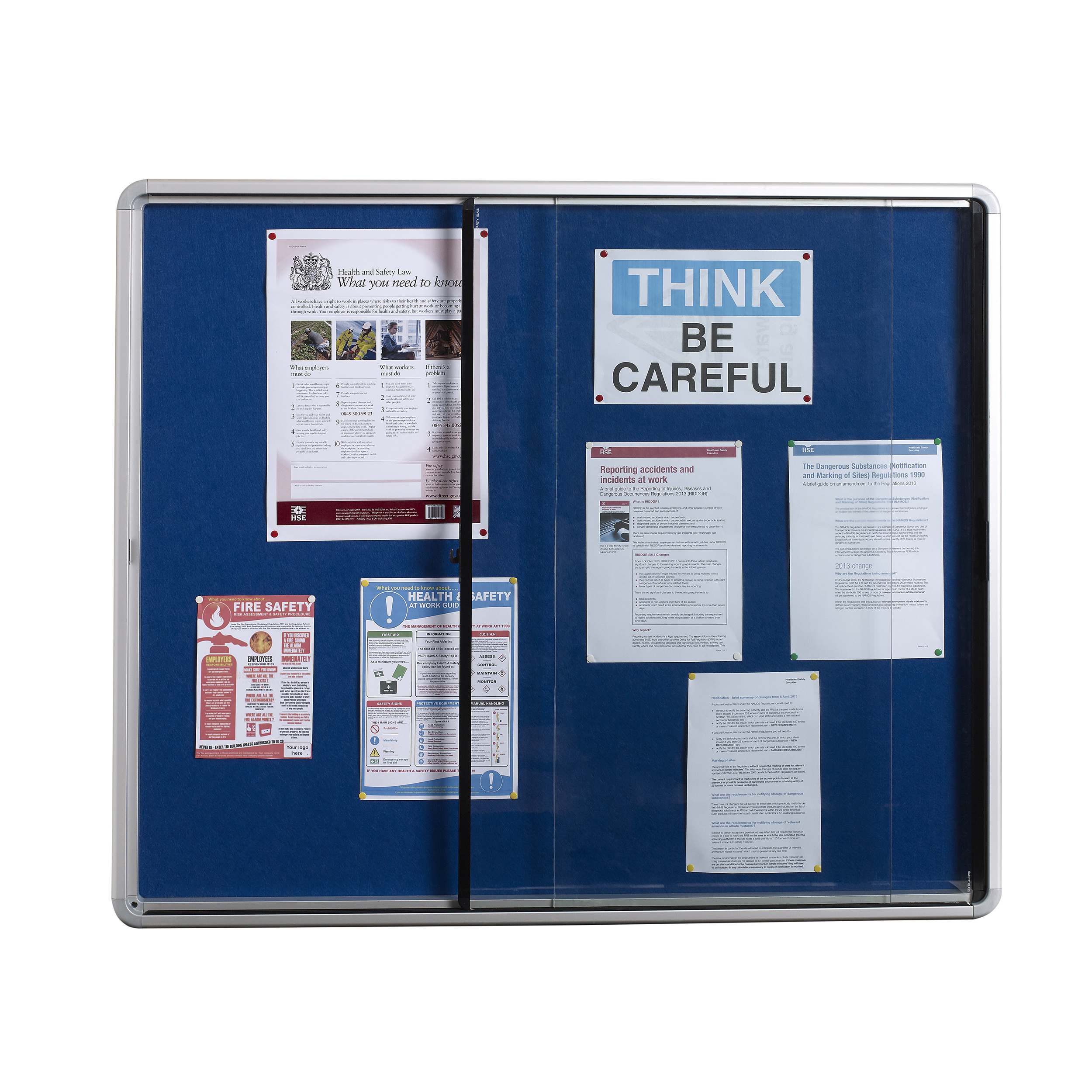 5 Star Office Noticeboard Glazed Lockable Aluminium Trim Blue Felt 5 Star Office Noticeboard Glazed Lockable Aluminium Trim Blue Felt Board W1200xh900mm