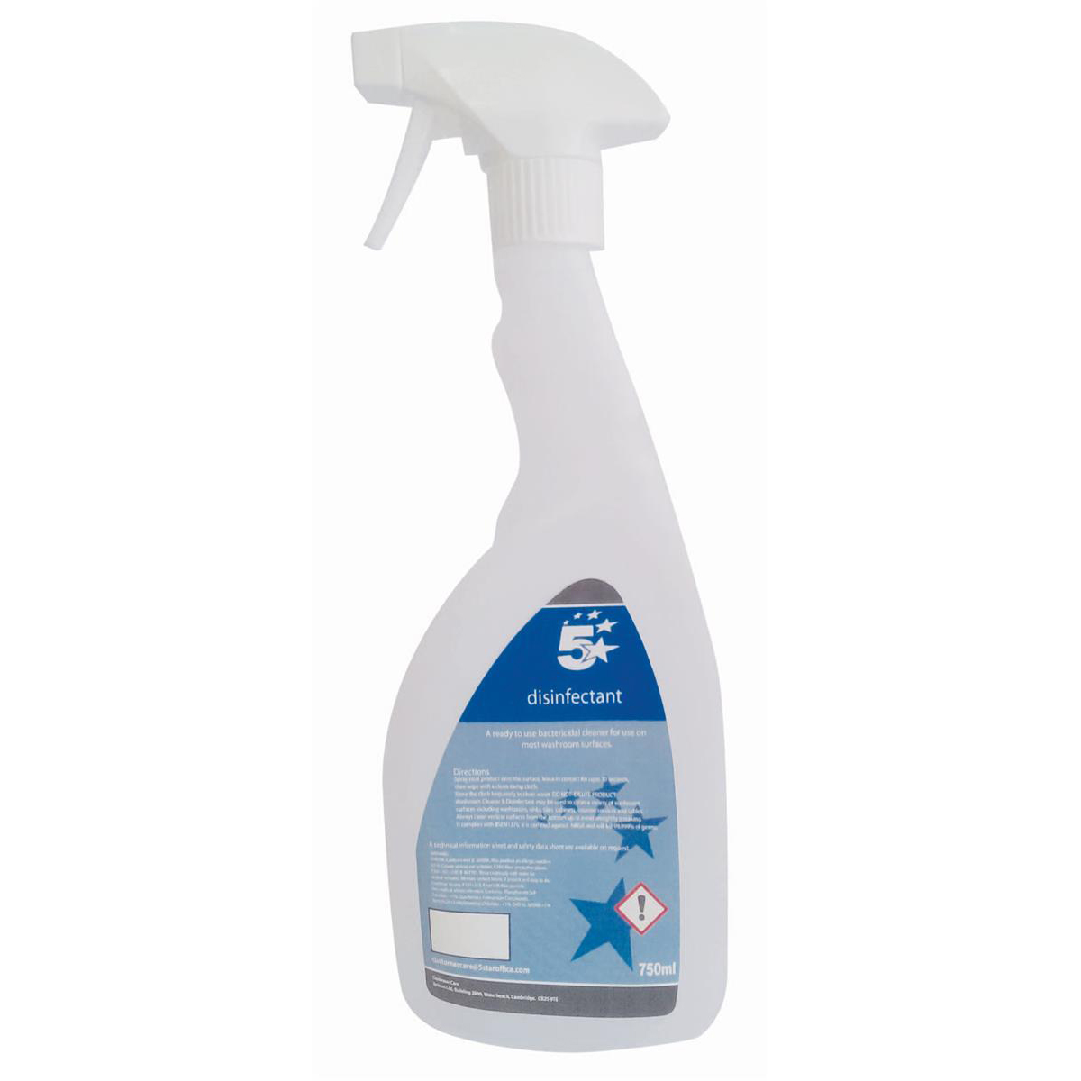 5 Star Facilities Pre Labelled Empty Bottle For Concentrated 5 Star Facilities Pre Labelled Empty Bottle For Concentrated Disinfectant Capacity 750ml
