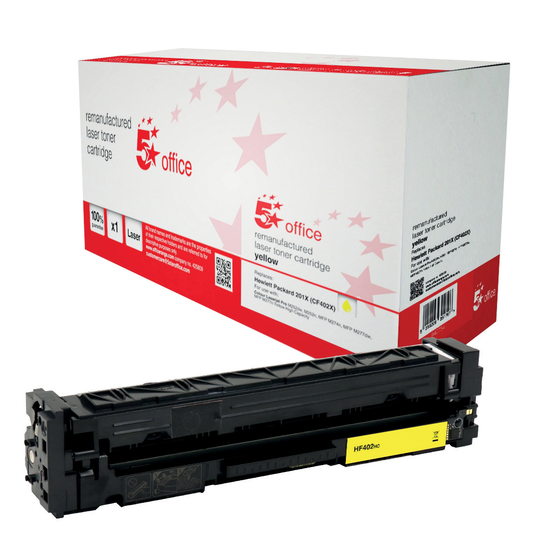 5 Star Office Remanufactured Laser Toner Cart Page Life 2300pp HY Yellow HP 201X CF402X Alternative