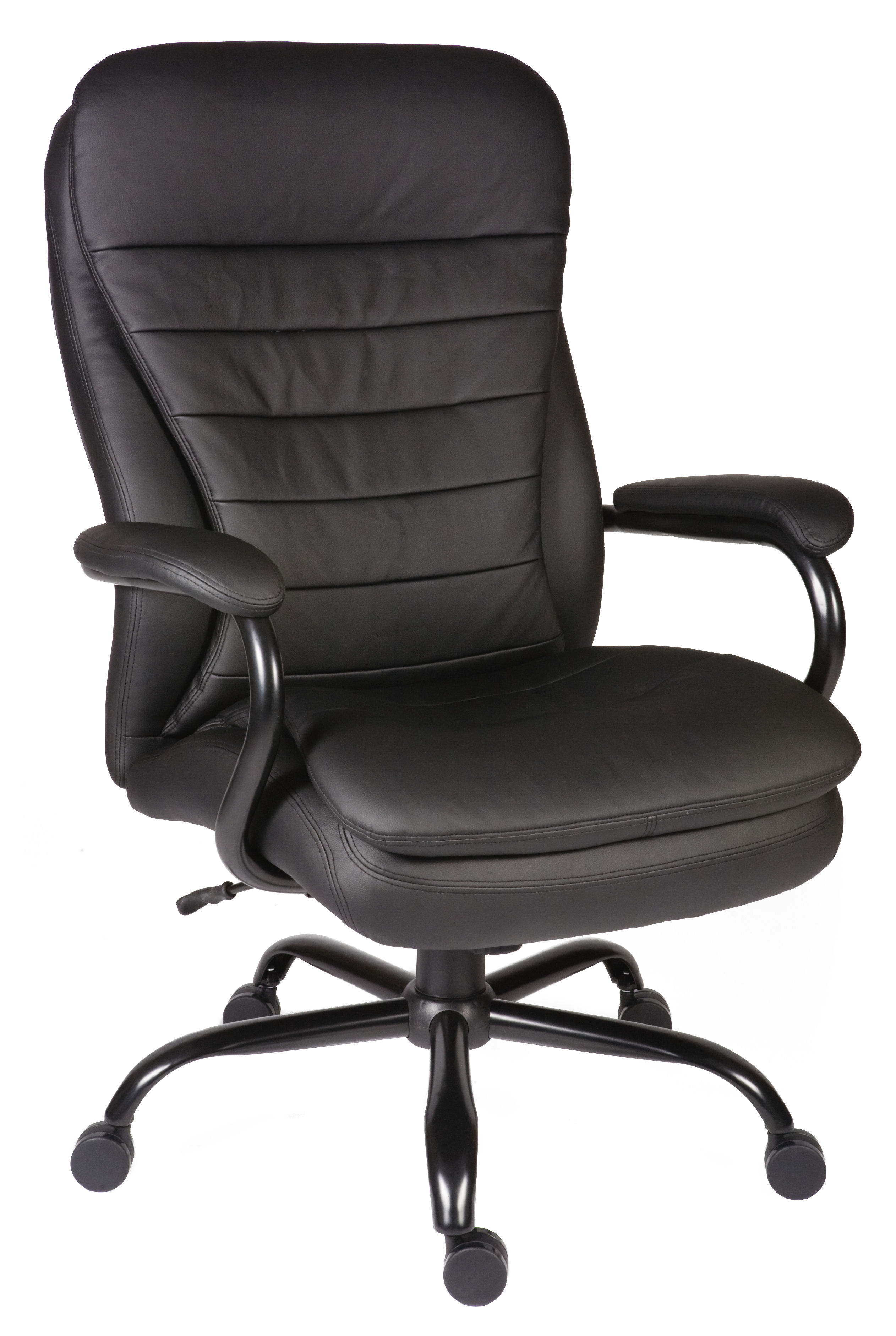 Teknik Office Goliath Heavy Duty Black Bonded Leather Executive Teknik Office Goliath Heavy Duty Black Bonded Leather Executive Chair Matching Padded Armrests
