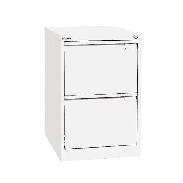Bisley 2 Drawer Filing Cabinet Chalk White By11584 Office