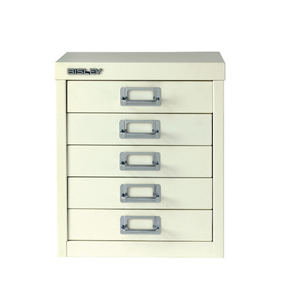 Bisley Multi Drawer Cabinet A4 5 Drawer Chalk White By20151 Trk