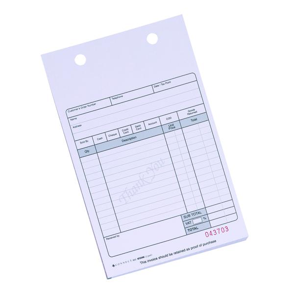 q connect white sales receipt 2 part pack of 100 kf32108 acs