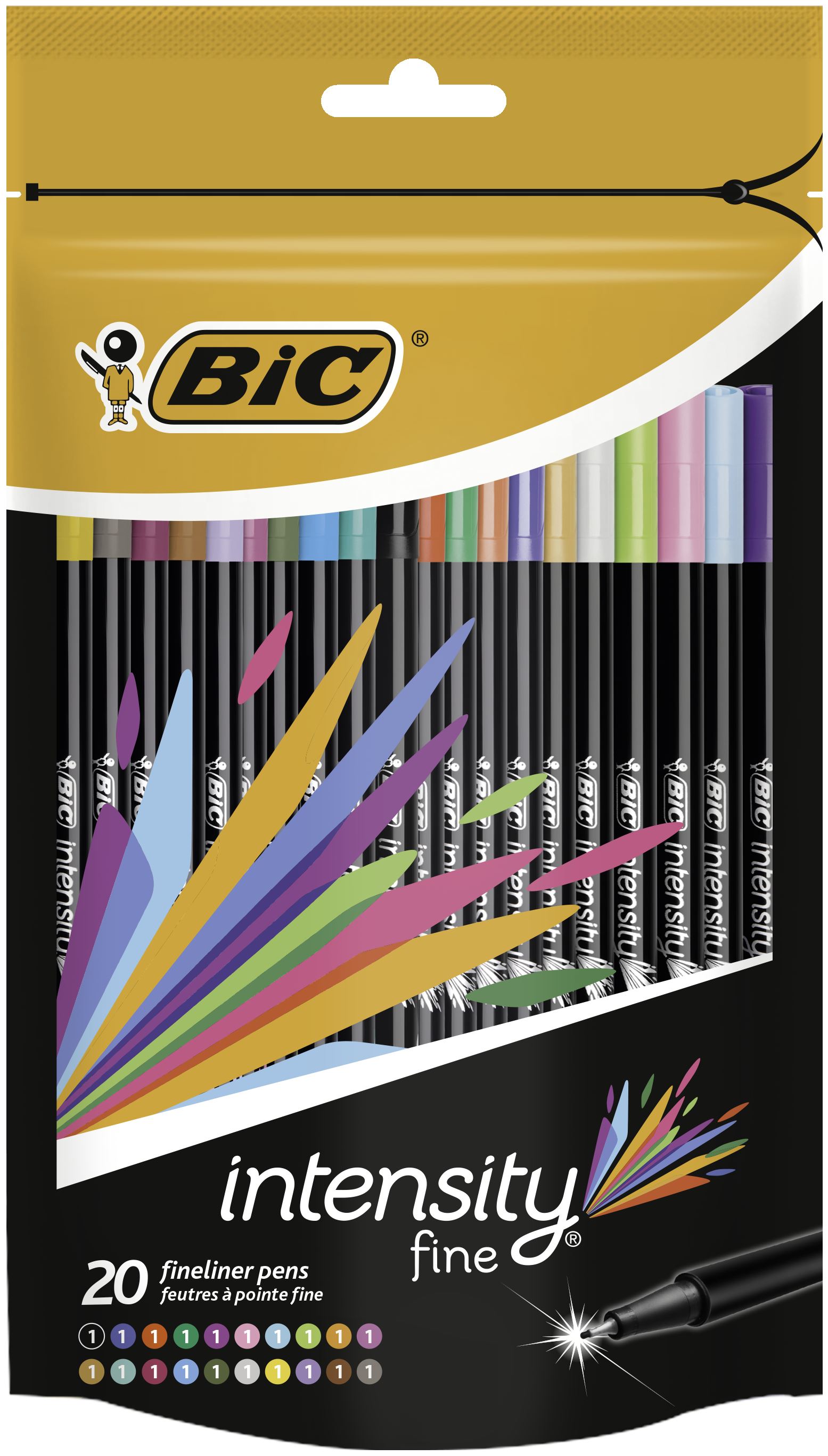 Bic Intensity Fineliner Pens Assorted 942097 - Halcyon Office