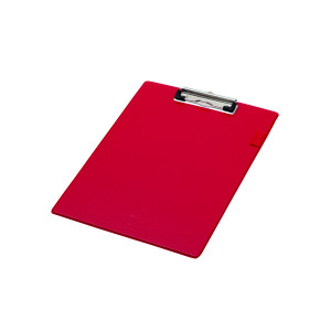 Q-Connect+PVC+Single+Clipboard+Foolscap+Red+KF01298