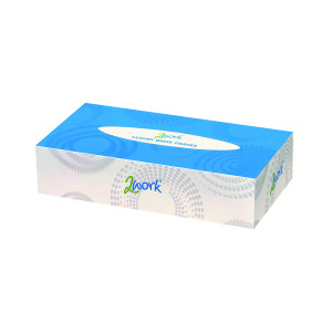 2Work+Facial+Tissues+Box+100+Sheets+2-Ply+%28Pack+of+36%29+CPD11210