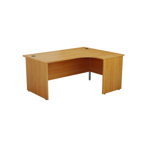Jemini+Radial+Right+Hand+Panel+End+Desk+1800x1200x730mm+Beech+KF805182