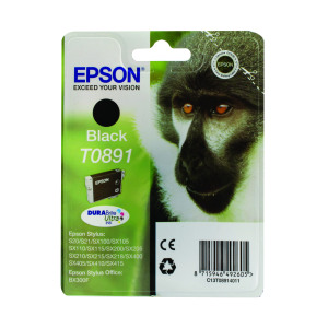 Epson+T0891+Ink+Cartridge+DURABrite+Ultra+Monkey+Black+C13T08914011