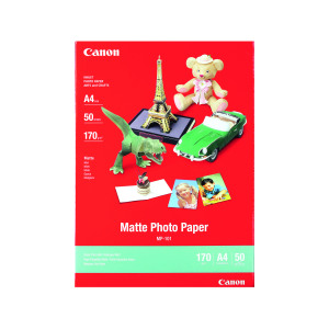Canon+A4+Photo+Paper+170gsm+Matte+%28Pack+of+50%29+MP-101+A4