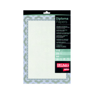 Decadry+Border+Certificate+A4+Paper+115gsm+Blue+%28Pack+of+25%29+OSD4040