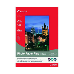 Canon+A4+Photo+Paper+%2B+260gsm+Semi-Gloss+%28Pack+of+20%29+1686B021