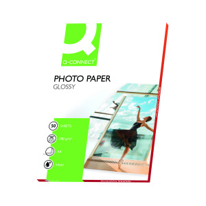 Q-Connect+A4+Gloss+Photo+Paper+180gsm+%28Pack+of+50%29+KF02771