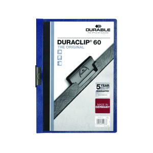 Durable+6mm+DURACLIP+File+A4+Dark+Blue+%28Pack+of+25%29+2209%2F07