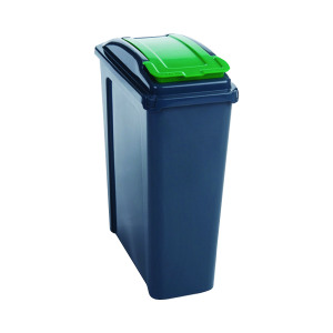 VFM+Recycling+Bin+With+Lid+25+Litre+Green+384284