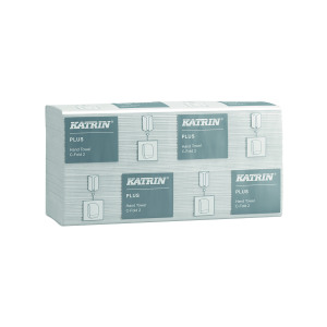Katrin+Plus+Hand+Towels+C-Fold+2-Ply+100+Sheets+%28Pack+of+16%29+73542