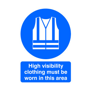 Safety+Sign+High+Visibility+Clothing+Must+be+Worn+A4+PVC+MA02150R