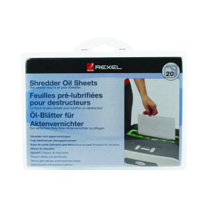 Rexel+Shredder+Non-Auto+Oil+Sheets+%28Pack+of+20%29+2101949