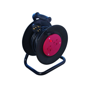 CED+Heavy+Duty+2-Way+10+Amp+Extension+Reel+25m+Black+WCR252